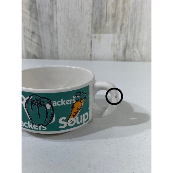 Houston Harvest Gift Products Set Of 2 Vintage 12oz Soup Crackers Mug Bowls - Picture 2 of 7